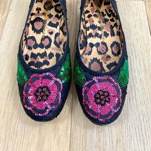 Frankie and Baby Beverly Feldman Floral Flats Sz10